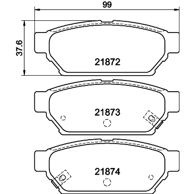 Bild av HELLA 8DB 355 016 701 Jeu de plaquettes frein avec indicateur d&#039;usure MITSUBISHI: Carisma 5 portes, COLT 4, Lancer 6 Limousine