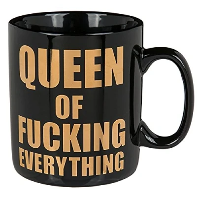 Bild av Out of the blue 78/8278 lergods kopp, Queen Everything, svart, 1 st (1 pack)