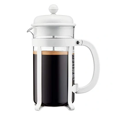 Bild av Bodum 1908 913 Java kaffebryggare, 8 koppar, 1 L, flera lager, vit, 10,6 x 16,3 24,5 cm