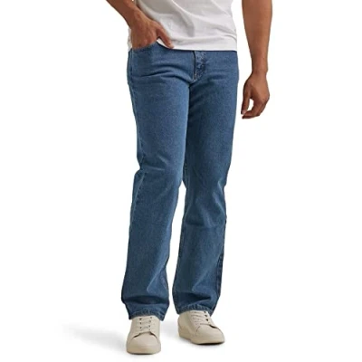 Bild av Wrangler Authentics herrjeans i klassisk 5 ficksstil, med avslappnad passform viss stretch, 38W / 36L