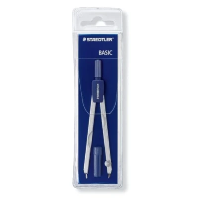 Bild av Staedtler 559 WP 00 Mars Basic Präzisionszirkel im Weichplastiketui, silber/blau
