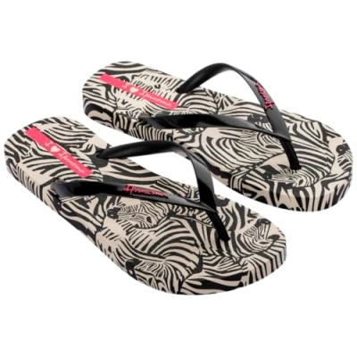 Bild av Ipanema Djurtryck VI FEM Flipflop, BEIGE/Svart/PINK, 38 EU, Beige svart rosa, EU