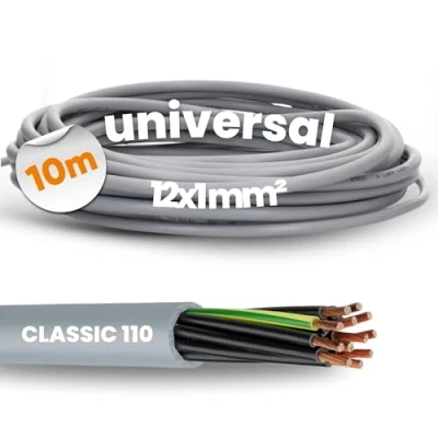 Bild av 10 meter Lapp 1119212 Oljeflex Classic 110 PVC kontrollkabel 12 x 1 mm² med grön gul skyddsledare G1,0 I ledare kabel