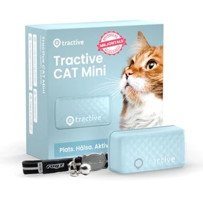 Bild av Tractive Mini katt GPS #1 på marknaden Platsspårning i realtid Platshistorik Hälsonotiser Aktivitetsöversikt Katthalsband inkluderas