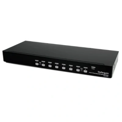Bild av StarTech.com 8 Port 1U rackmonterad DVI KVM omkopplare switch portar