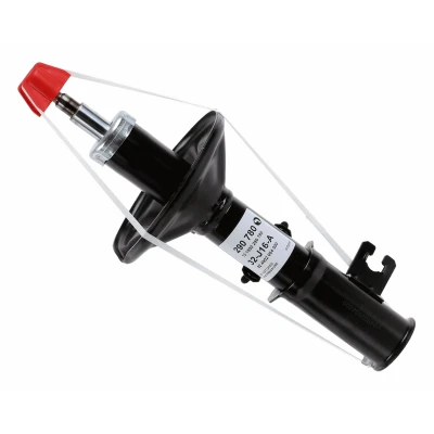 Bild av SACHS 290 780 Amortisseur gauche Pression de gaz Système bitube Jambe suspension Goujon en haut MITSUBISHI: COLT 4, Lancer Break