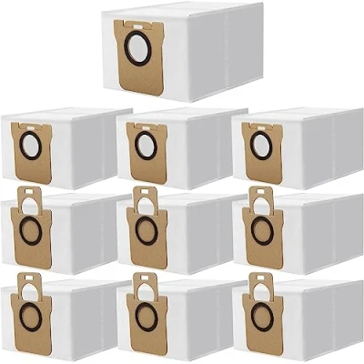 Bild av DOBIGER 10 stycken dammpåsar kompatibla med Xiaomi X10+/Xiaomi X20+/Dreame L10s Ultra/Dreame L10 Ultra robotdammsugare, 2,5 l stor kapacitet ersättningspåse tillbehör dammsugarpåsar