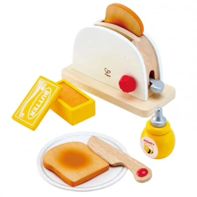 Bild av Hape Pop Up Toaster Set, Kitchen Pretend Play Toy Set with Breakfast Accessories for Kids