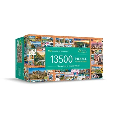 Bild av Trefl Prime Puzzle UFT: The Journey of Thousand Miles 13500 Bitar, Stort Pussel, Tjockare Kartong, BIO, Collage, Resepussel, Kreativ Underhållning För Vuxna Och Barn Från 12 År