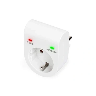 Bild av DIGITUS Adapter för överspänningsskydd 16A / 230V 50Hz Max. 3.500W LED statusdisplay läckström 13.500A