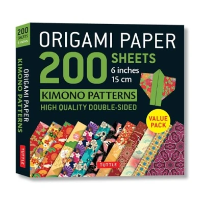 Bild av Origami Paper 200 Sheets Kimono Patterns 6 (15 cm): Tuttle Paper: Double Sided Printed with 12 (Instructions for Projects Included)