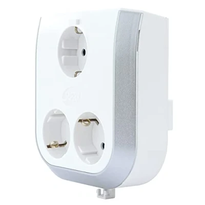 Bild av REV 0020330112 MultiPower, 3 vägs grenuttag. Skruvfäste! 230 VAC, 50 Hz, 16A, 500 W, vit