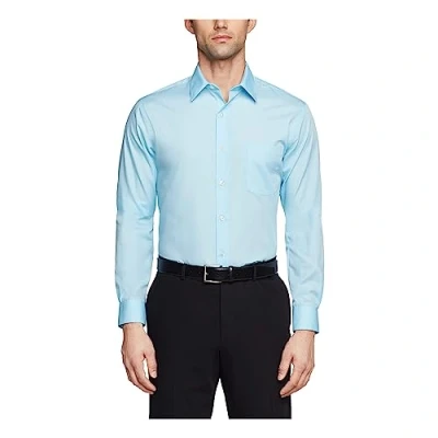 Bild av Van Heusen herrklänning skjorta anpassad poplin solid, Mist, 18.5 Neck / 34 35 Sleeve