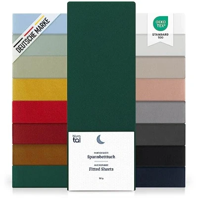 Bild av Blumtal® Underlakan 90x200cm Mikrofiber, Oekotext Certifierat Påslakan/Lakan Mörkgrön