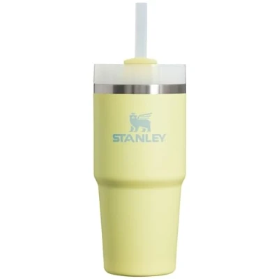 Bild av STANLEY Quencher H2.0 tumlare med sugrör 14 oz Vrid på 3 vägslock mugghållare kompatibel för resor isolerad kopp i rostfritt stål BPA fri Pomelo