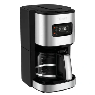 Bild av Krups KM480D Excellence rostfritt stål programmerbar filterkaffebryggare 24 timmars timer val av bryggstyrka vattenhuvud Pre infusionsläge Anti droppsystem 1,25 l kapacitet 15 koppar