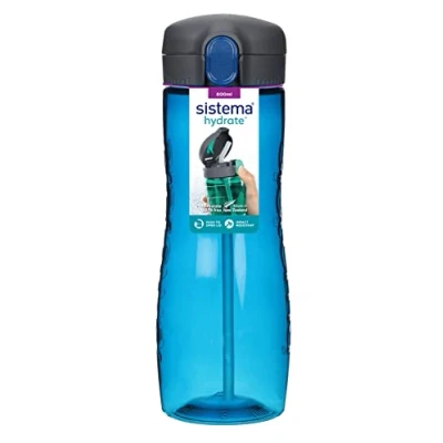 Bild av Sistema Hydrate Quick Flip vattenflaska 800 ml BPA fri med sugrör blandade färger