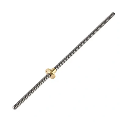 Bild av VBESTLIFE T8 8mm gängstång i rostfritt stål, axel med skruvstång för mutter mässing 3D skrivare. (330mm)