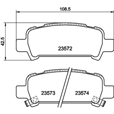 Bild av HELLA 8DB 355 009 401 Jeu de plaquettes frein avec indicateur d&#039;usure SUBARU: Impreza II Berline, Forester II, I