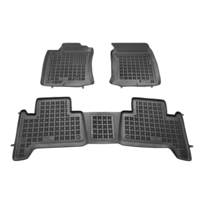 Bild av REZAW PLAST 201410 Ensemble de tapis sol Caoutchouc avant et arrière 3 noir Sur mesure TOYOTA: Land Cruiser Prado 120