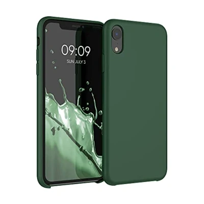 Bild av kwmobile fodral kompatibelt med Apple iPhone XR TPU silikon telefonskydd mjuk finish mörkgrön