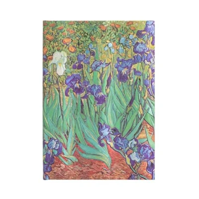 Bild av Carnet à couverture rigide Iris de Van Gogh Midi Non ligné 144 p.: Hardcover, 120 gsm, ribbon marker, memento pouch, elastic closure, book edge printing