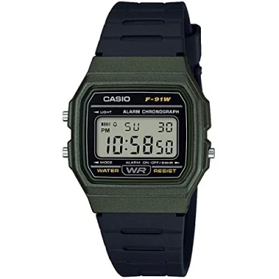 Bild av Casio unisex vuxenarmbandsur F 91WM, Grön, Armband