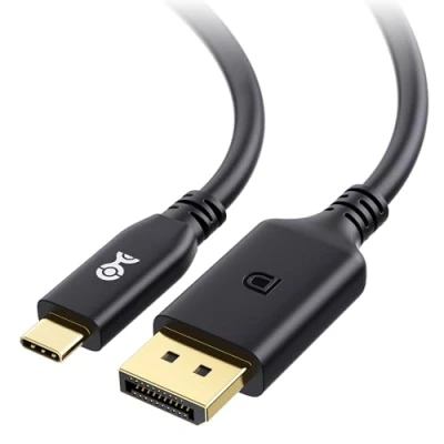 Bild av Kabelfrågor [VESA certifierad] 40 Gbps USB C till DisplayPort 2.1 kabel 7,5 m, stöder DP40, 8K @120Hz/4K@480Hz (Thunderbolt 4 kabel) svart inte för bärbar skärm