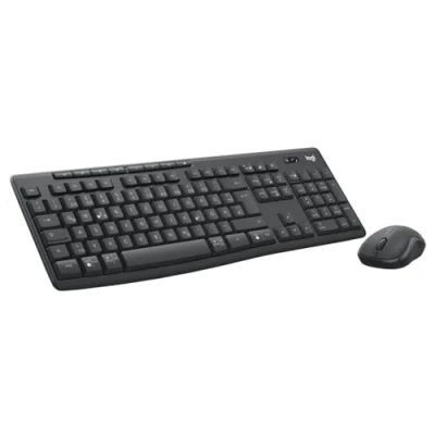Bild av Logitech MK370 Combo för företag, stort tangentbord och mus trådlös, säker Logi Bolt USB mottagare, Bluetooth, global certifierad Windows/Mac/Chrome, Linux, tysk QWERTZ grå