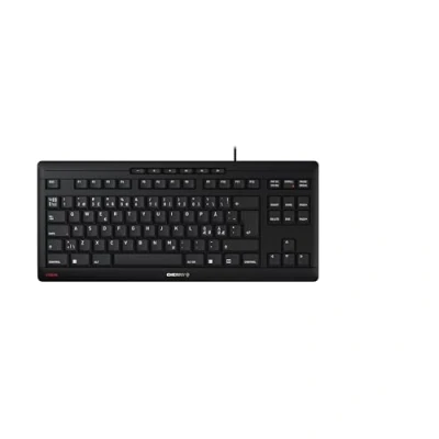 Bild av CHERRY STREAM KEYBOARD TKL, pan nordisk layout, QWERTY tangentbord, trådbundet Blue Angel, SX saxmekanism, viskande tyst tangenttryckning, svart