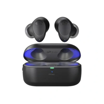 Bild av LG TONE Free T90S in ear Bluetooth hörlurar med Dolby Atmos ljud, MERIDIAN teknik, ANC (Active Noise Cancellation), UVnano &amp; IPX4 stänkskydd svart