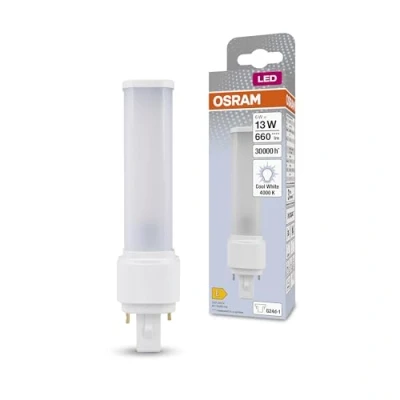 Bild av OSRAM Dulux D 13 LED lampa för G24D 1 sockel, 5 watt, 1000 lumen, kallt vitt (4000K), vridbar, ersättning konventionell 13W