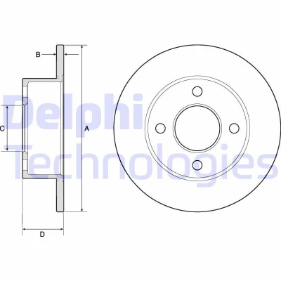 Bild av Bromsskiva DELPHI BG2343