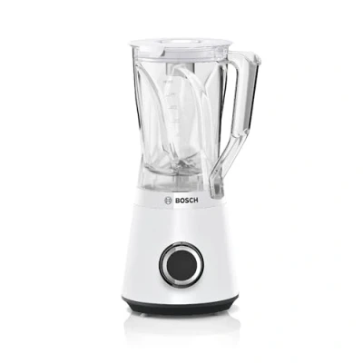 Bild av Bosch VitaPower 4 serien MMB6141W Blender med högkvalitativa blad i rostfritt stål, 1,5 l tritanblandningsskål, diskmaskinssäkra delar, 30 000 varv/min, 1 200 W, vit