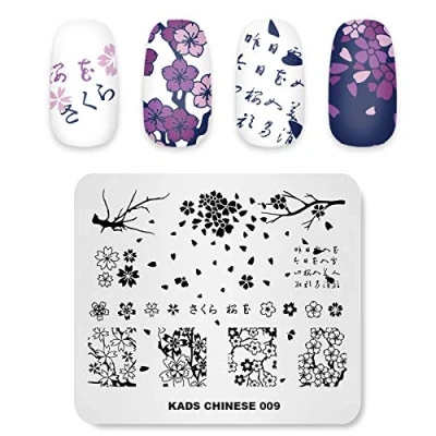 Bild av KADS nagelstämplande platta kinesisk stil mall bild design plattor för nagelkonst dekoration och gör det själv (CN009)