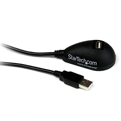 Bild av StarTech.com USB 2.0 förlängning 1,5 m med dockningsstation, A förlängningskabel kontakt till hona stativ i svart