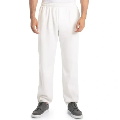 Bild av Fruit of the Loom Eversoft Fleece sweatpants för män, träningsbyxor, Elastisk undersida, vit, 3XL