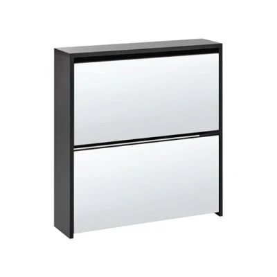Bild av Skoskåp Midfield Svart, Silver, 63x17x67 cm
