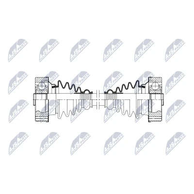 Bild av NTY NPW VW 198 Drivaxel Bakaxel vänster, höger 540mm Manuell VOLKSWAGEN: TRANSPORTER 3