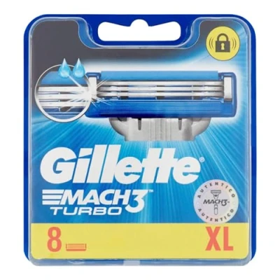 Bild av Gillette MACH3 Turbo Blad för män rakapparater, 8 stycken