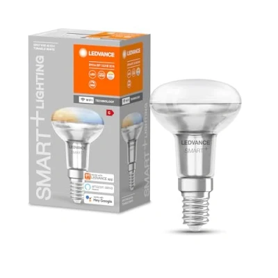 Bild av LEDVANCE Smart LED R50 spotlight med Wifi teknik, E14 sockel, ljusfärg som kan ändras (2700 6500K), ersättning för konventionella 40W reflektorlampor, kontrollerbar Alexa, Google &amp; App, 1 pack