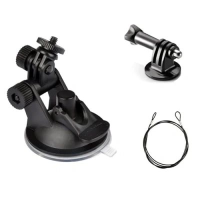 Bild av ShipeeKin Bil vindruta GPS sugkopp montering för instrumentkamera videokamera konsol hållare stativ och snodd alla Gopros, SJCAM, GeekPro, Xiaomi Yi, 4K Micro SLR