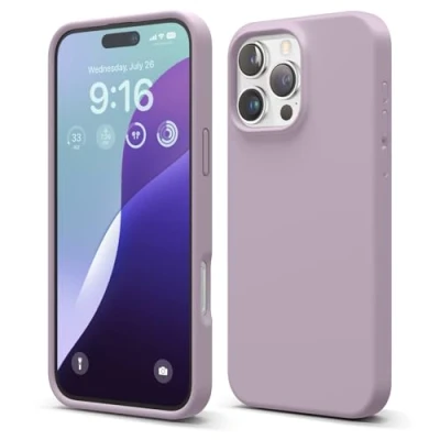 Bild av elago Kompatibel med iPhone 16 Pro Max fodral, premium flytande silikonfodral, heltäckande skydd, stötsäkert och smalt telefonfodral, reptåligt mjukt mikrofiberfoder, 6.9