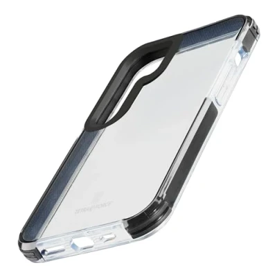 Bild av cellularline Tetra Force Strong Guard Galaxy S24+ Ultra skyddande, flexibelt fodral förstärkta kanter och hörn dämpar leder bort stötar fall transparent