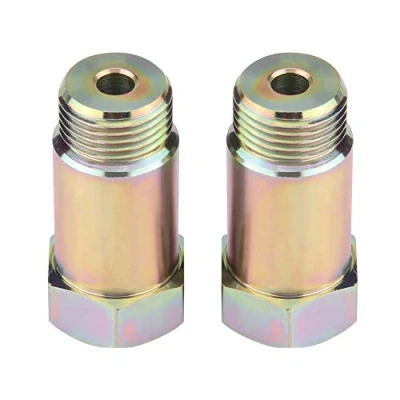 Bild av 2 st universell O2 syresensor distansadapter förlängare isolator, adapter bungs gul för avgassystem, 45 mm M18 x 1,5