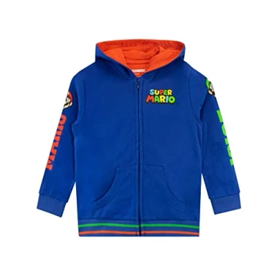 Bild av SUPER MARIO BROS Pojkar Zip Up Hoodie med dragkedja Blå 134