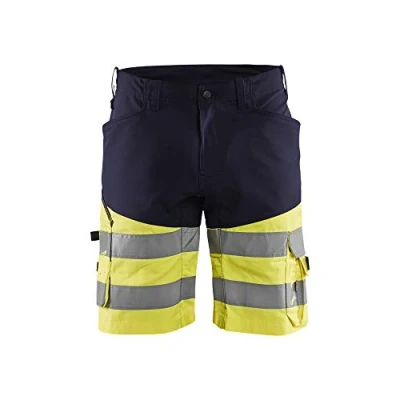 Bild av VARSELSHORTS 1541 1811 STRETCH UTAN SPIKFICKOR BLÅ/GUL C62 Beijerbygg Byggmaterial