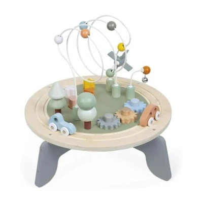 Bild av Janod J04402 Sweet Cocoon Wooden Activity Multi Play Table Toddlers Fine Motor Development Non Slip Feet Water Painted and FSC Certified Suitable for Age 1 Year Above