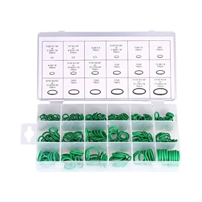 Bild av 270 st 18 storlekar sortiment kit luftkonditionering HNBR O ring set bil fordon reparation grön