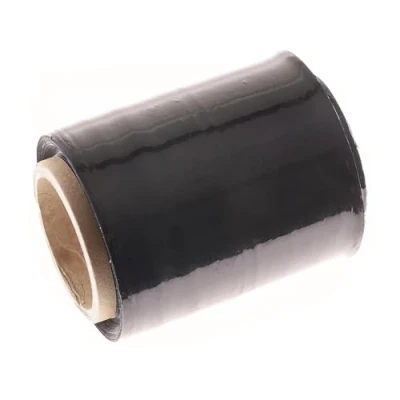 Bild av OFFICE PRODUCTS Stretchfolie svart folie 1 liten rulle/handstretchfolie/110 m 10 cm 0,3 kg netto 23 my hand flyttfolie/stretchfolie/blöjfolie, packfolie och flytt/förpackningsfolie